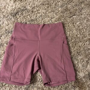 Women's Pink High-Waisted Shorts